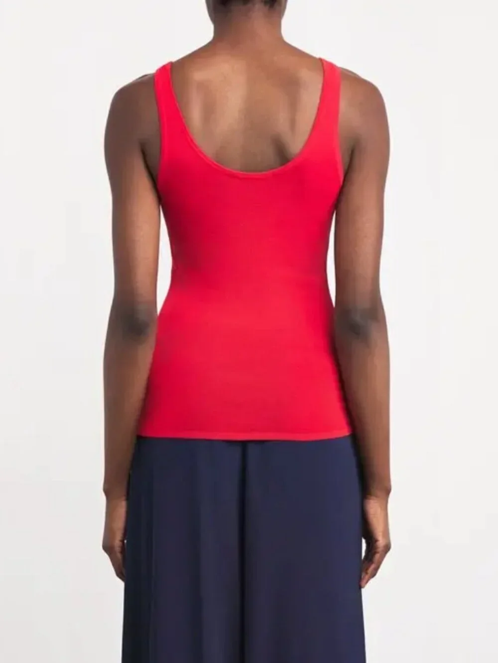 NWT SANDRO  Buttoned Tank Top Silk In Red Size 2 - Picture 4 of 7